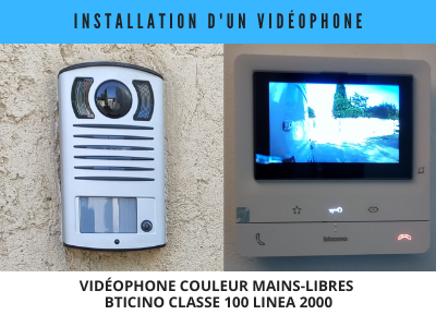 VIDÉOPHONE COULEUR MAINS-LIBRES BTICINO CLASSE 100 LINEA 2000
